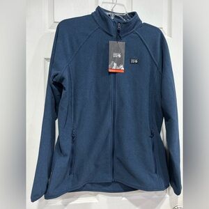 Mountain Hardwear Women's Large Navy Blue Microchill Full Zip Jacket NWT